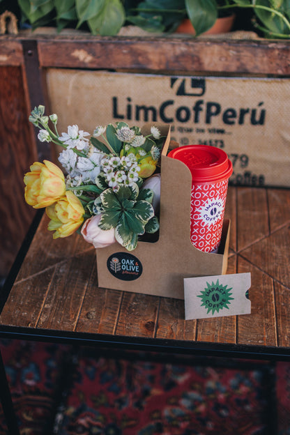 Valentine's Day Coffee + Flowers