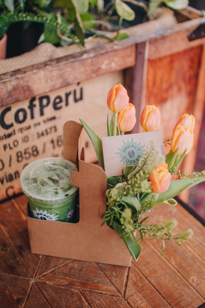 Valentine's Day Coffee + Flowers