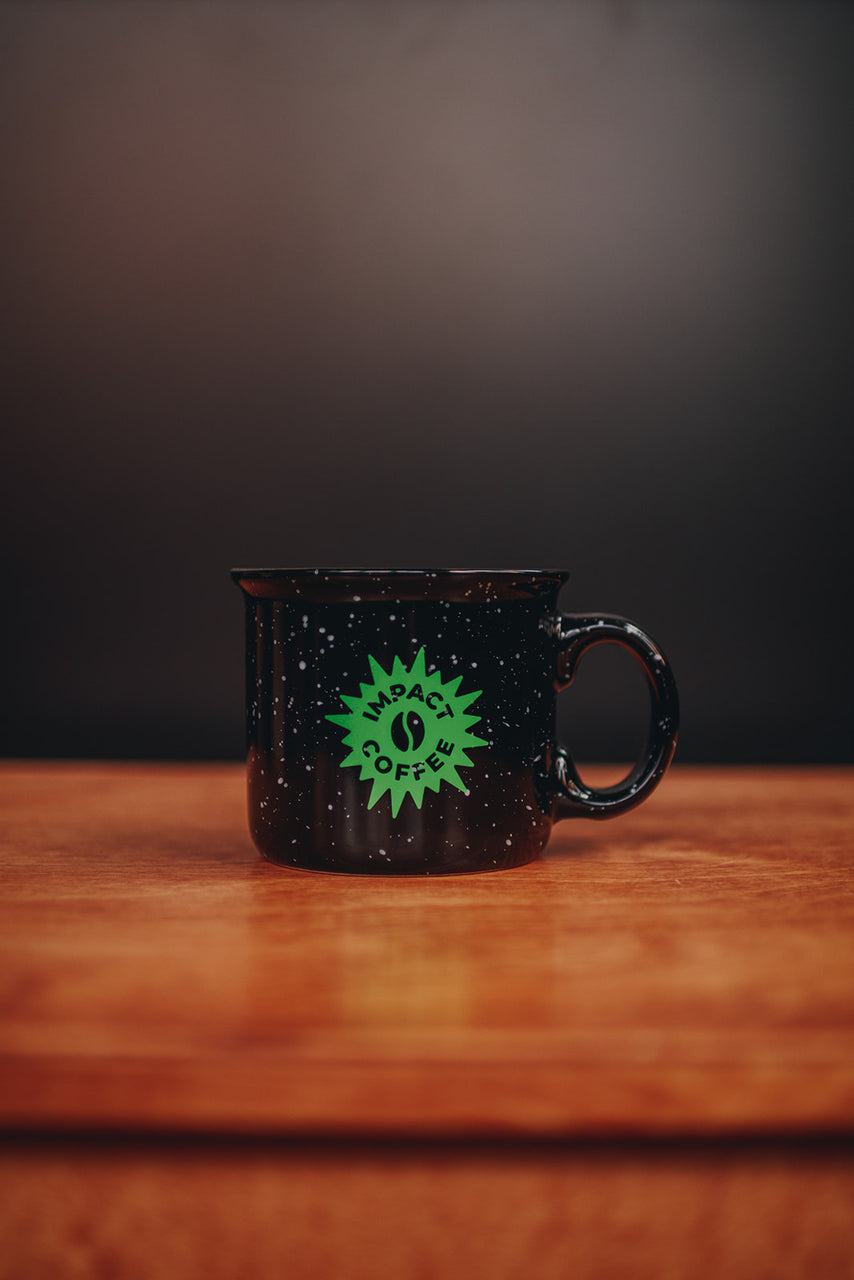 Black Speckled Camp Mug